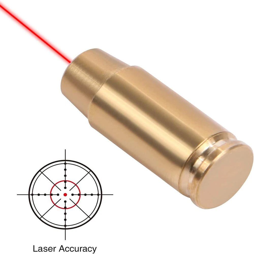 STONESKY 40 S&W Laser Boresighter Brass 2X Battery 40 Cal In-Chamber Red Dot Bore Sighter For Hunting