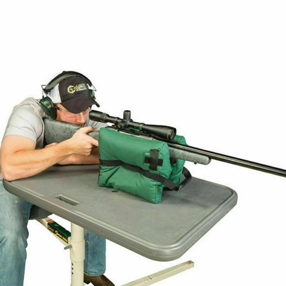 STONESKY Green Shooting Gun Rest Front Rifle Bench Steady Unfilled Support Sand Bags Rifle