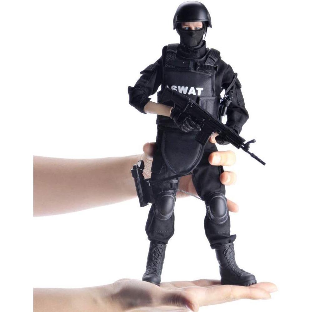 STONESKY 1/6 SWAT Police Soldier Military Combat Suit 12" Action Figure for Kid's Gift