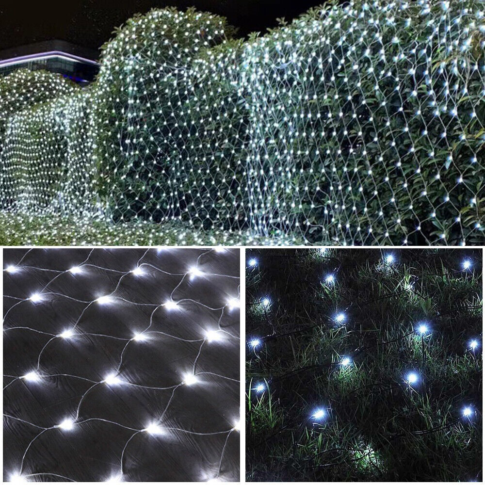 STONESKY Solar LED Net Mesh Curtain Light Fairy String Light Christmas Wedding Decor Lamp