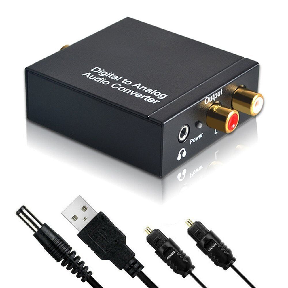 StoneSky Optical Coaxial Toslink Digital to Analog Audio Converter Adapter RCA L/R 3.5mm