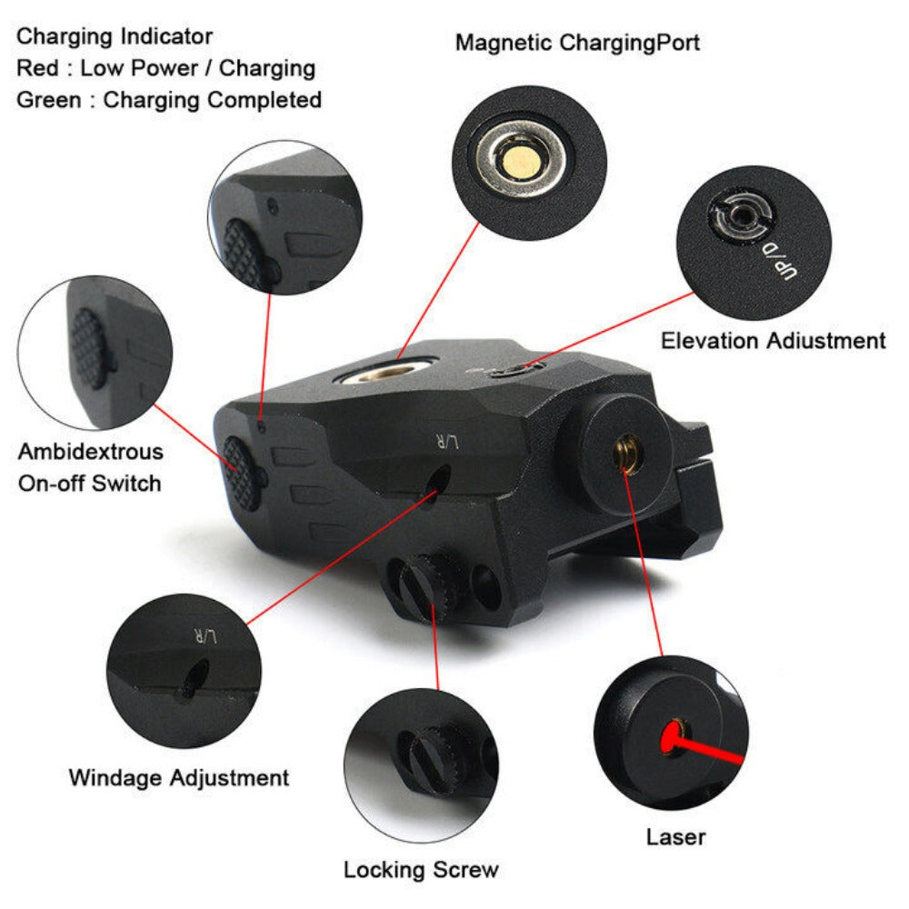 STONESKY Red Laser Sight USB Rechargeable for  17 19 34 Taurus G2 G3 Sig Sauer P226