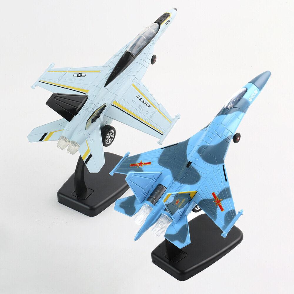 STONESKY 2Pack Fighter Jet Pull Back Toy for Kids Diecast Airplanes Model w/ Light &Sound