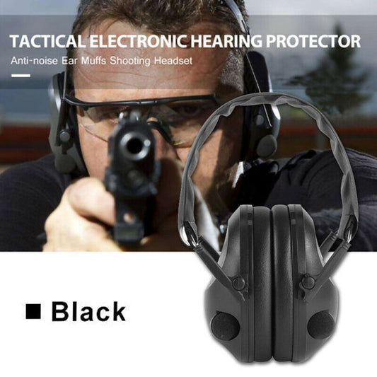 Tactical Military Headset Ear Protection Comtac Headphone Hunting Shooting-Black