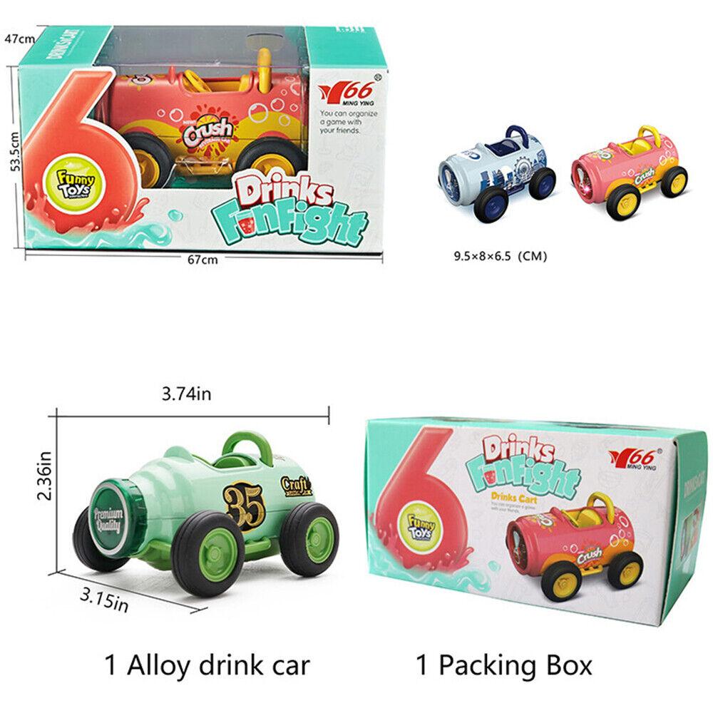 STONESKY Pull & Back Toddler Toys Car for Kids Gift with Music and Lights Coke Can Design