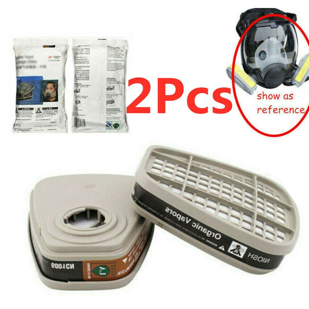 StoneSky Gas Mask 2x 6001CN Organic Vapor Respirator Filter Cartridge For 6300 6800 7502