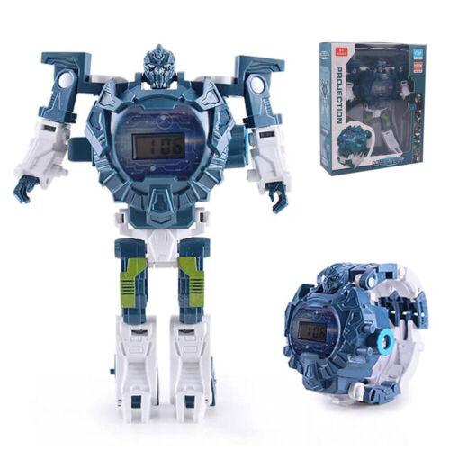 STONESKY 3 in 1 Transformers Projection Watch Manual Transformation Robots Kids Boys Toys