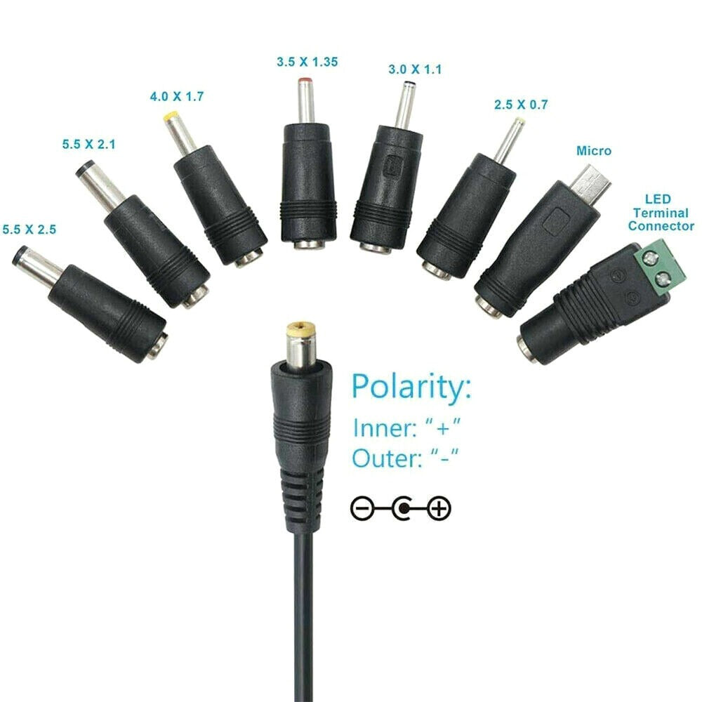 StoneSky Power Adapter for AC Input 110-240 Volts 12W 3V-12V Universal AC to DC Supply