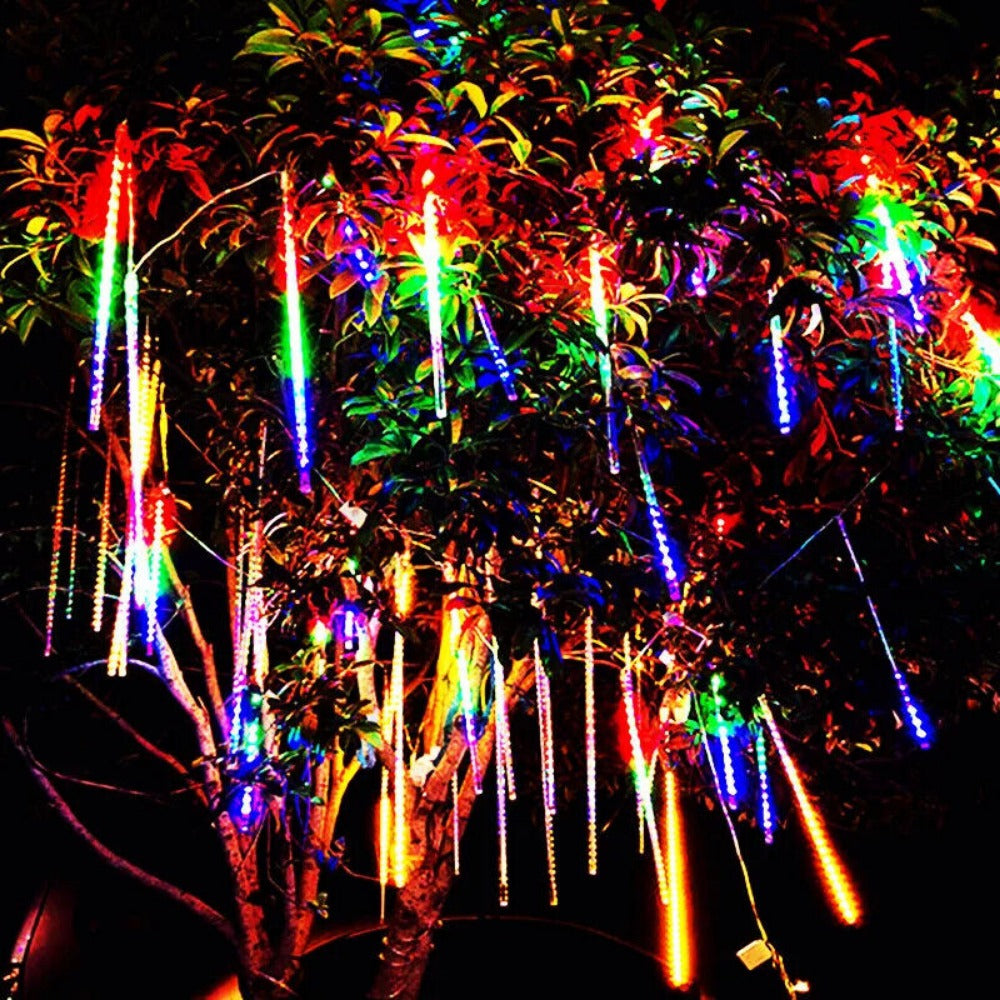 StoneSky 192 LED Meteor Shower Lights Fairy String Light Falling Rain Tree Garden Xmas US