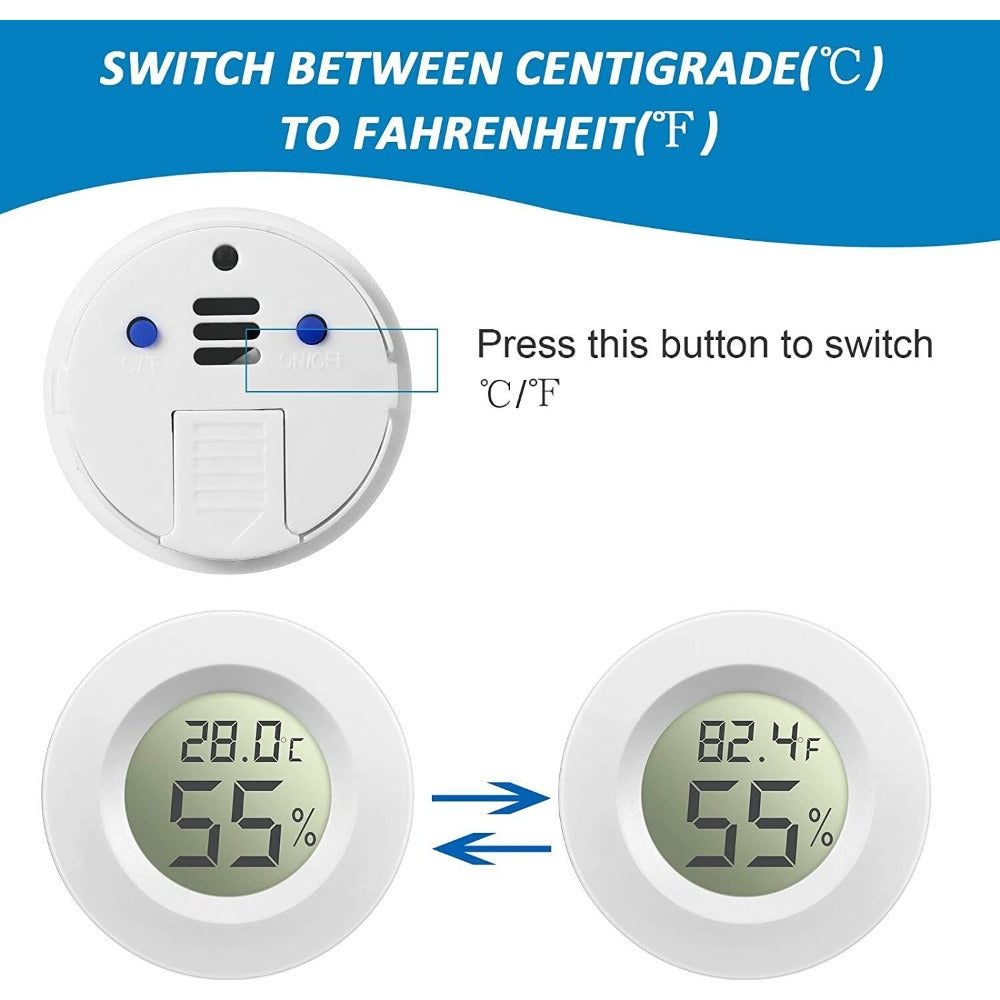 StoneSky 5Pcs Mini Digital LCD Indoor Hygrometer Thermometer Humidity Meter Temperature