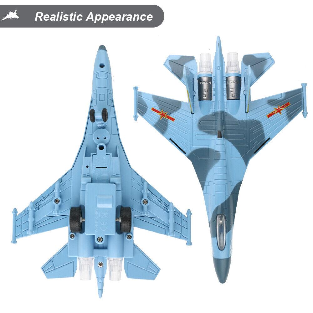 STONESKY 2Pack Fighter Jet Pull Back Toy for Kids Diecast Airplanes Model w/ Light &Sound