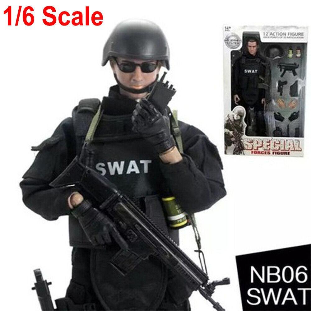 STONESKY 1/6 SWAT Police Soldier Military Combat Suit 12" Action Figure for Kid's Gift