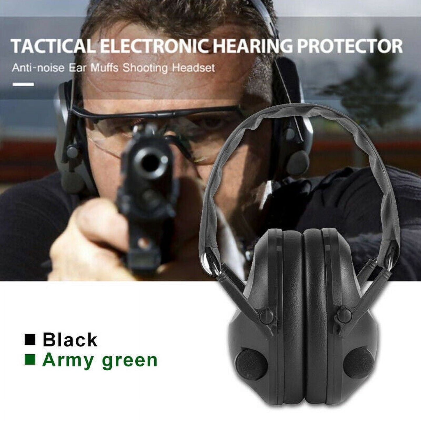 Tactical Military Headset Ear Protection Comtac Headphone Hunting Shooting-Army Green