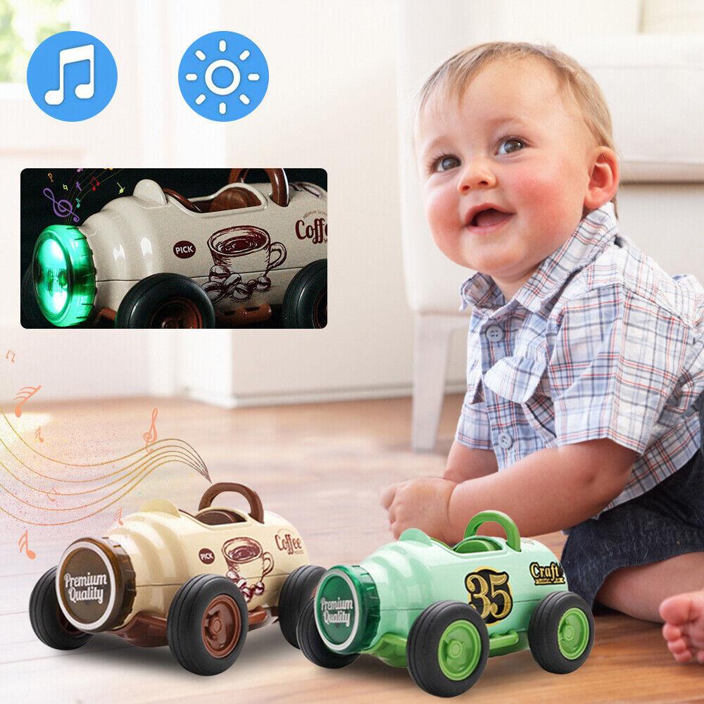 STONESKY Pull & Back Toddler Toys Car for Kids Gift with Music and Lights Coke Can Design