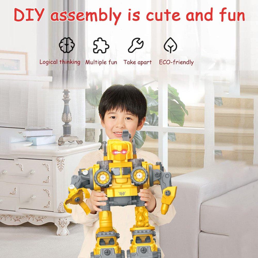 STONESKY Educational Learning Toys Take Apart STEM Building Toys Vehicles Robot Transform