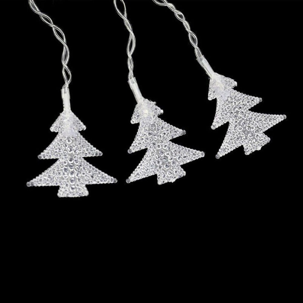 STONESKY EROCK Christmas LED Curtain Window Xmas Tree String Fairy Lights Waterproof Decor Xmas-White