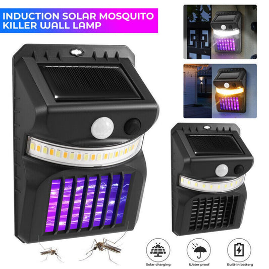 StoneSky Solar Powered LED Mosquito Fly Bug Insect Zapper Killer Trap Lamp Light Outdoor