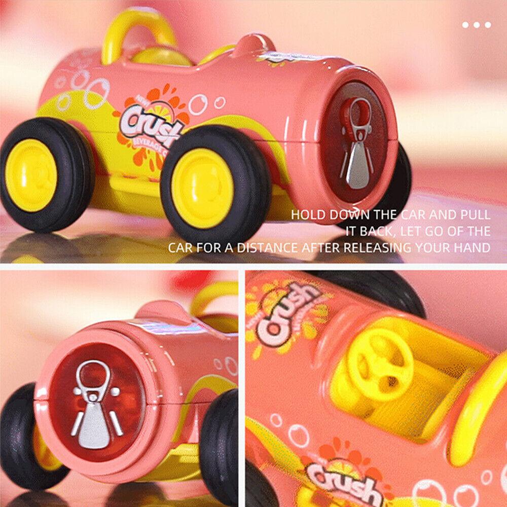 STONESKY Pull & Back Toddler Toys Car for Kids Gift with Music and Lights Coke Can Design