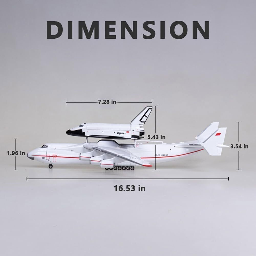 StoneSky 1/200 42cm Antonov An-225 CCCP Aircraft Strategic Transport Resin Plane Model US