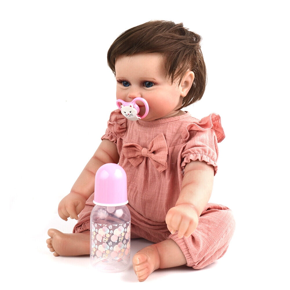 EROCK 20inch Realistic Newborn Baby Dolls Full Body Vinyl Silicone Doll Lifelike Real Girl Gift