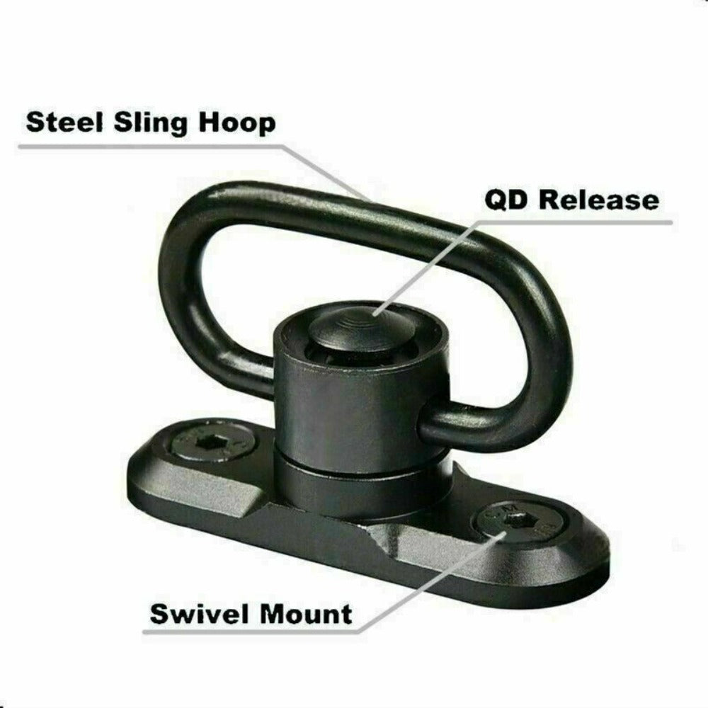 StoneSky Sling Swivel Adaptor 2 kit M-LOK MLOK Quick Release Sling Mount Push Button QD