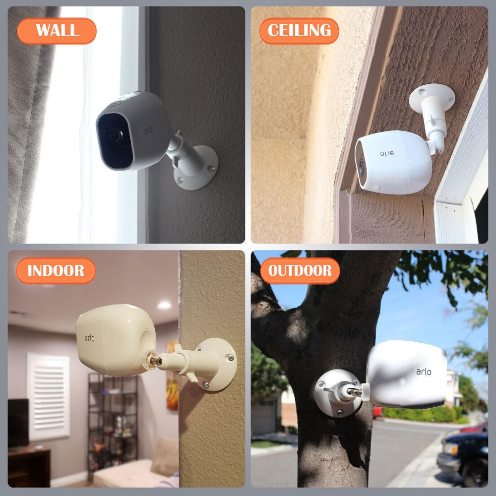 StoneSky 4Pack Security Camera Wall adjustable Mount For Arlo  Arlo Pro Pro 2 Pro 3 White