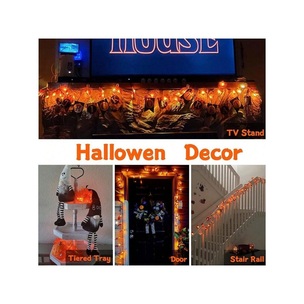 STONESKY 1Pcs Fall Garland Decorations Maple Leaf String Lights Thanksgiving Halloween