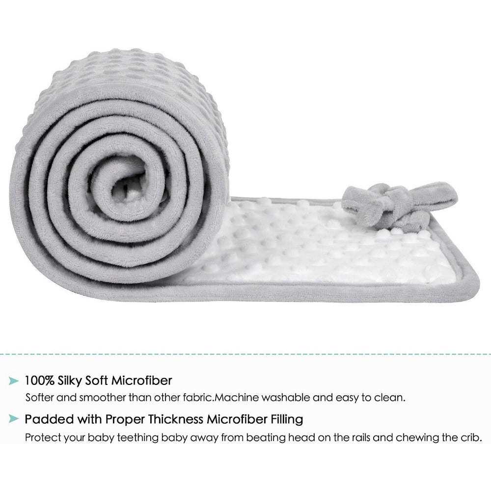 StoneSky 4 in 1 Baby Crib Rail Covers for Teething Anti-Collision Standard Crib Guardrail