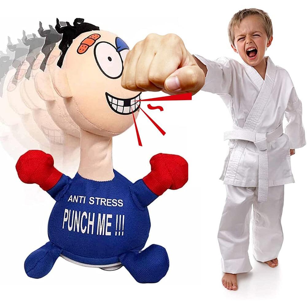 STONESKY  Punch Me Toy Electric Touch Plush Vent Doll Anti Stress Toy Stuffed Figure Doll