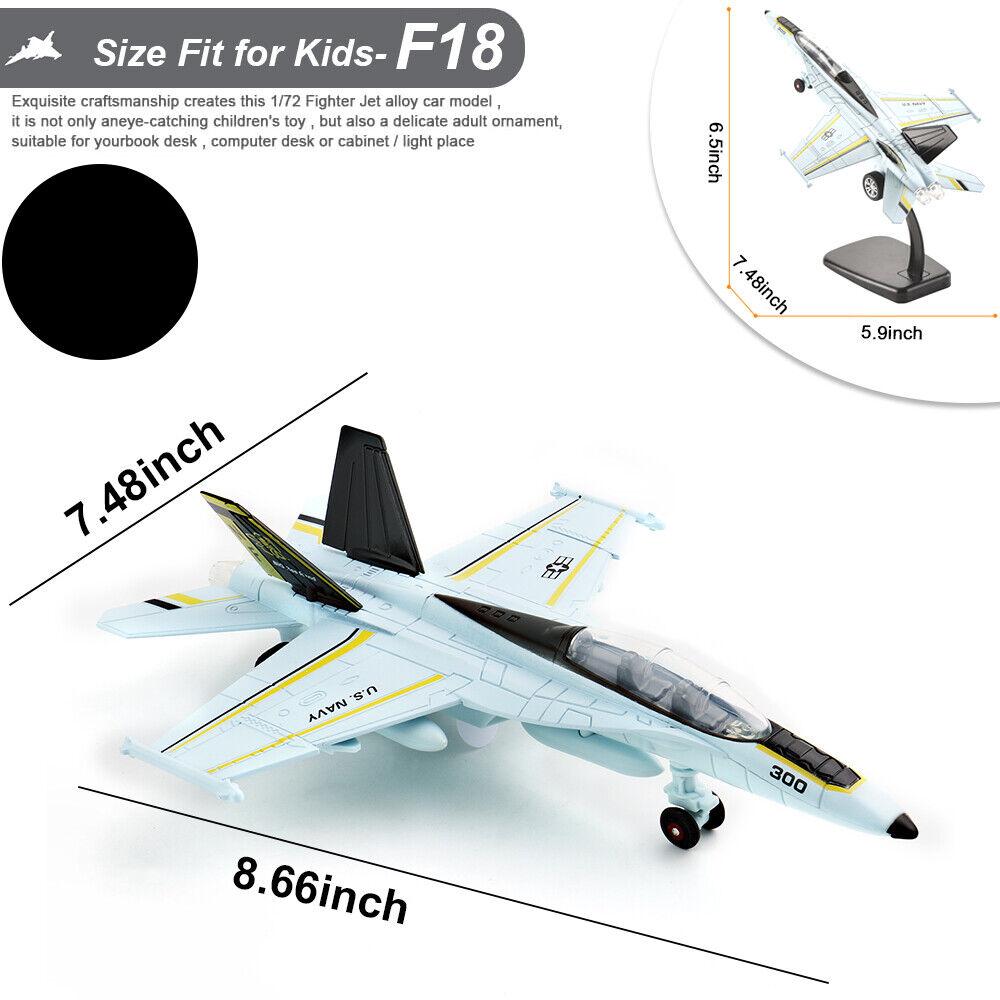 STONESKY 2Pack Fighter Jet Pull Back Toy for Kids Diecast Airplanes Model w/ Light &Sound