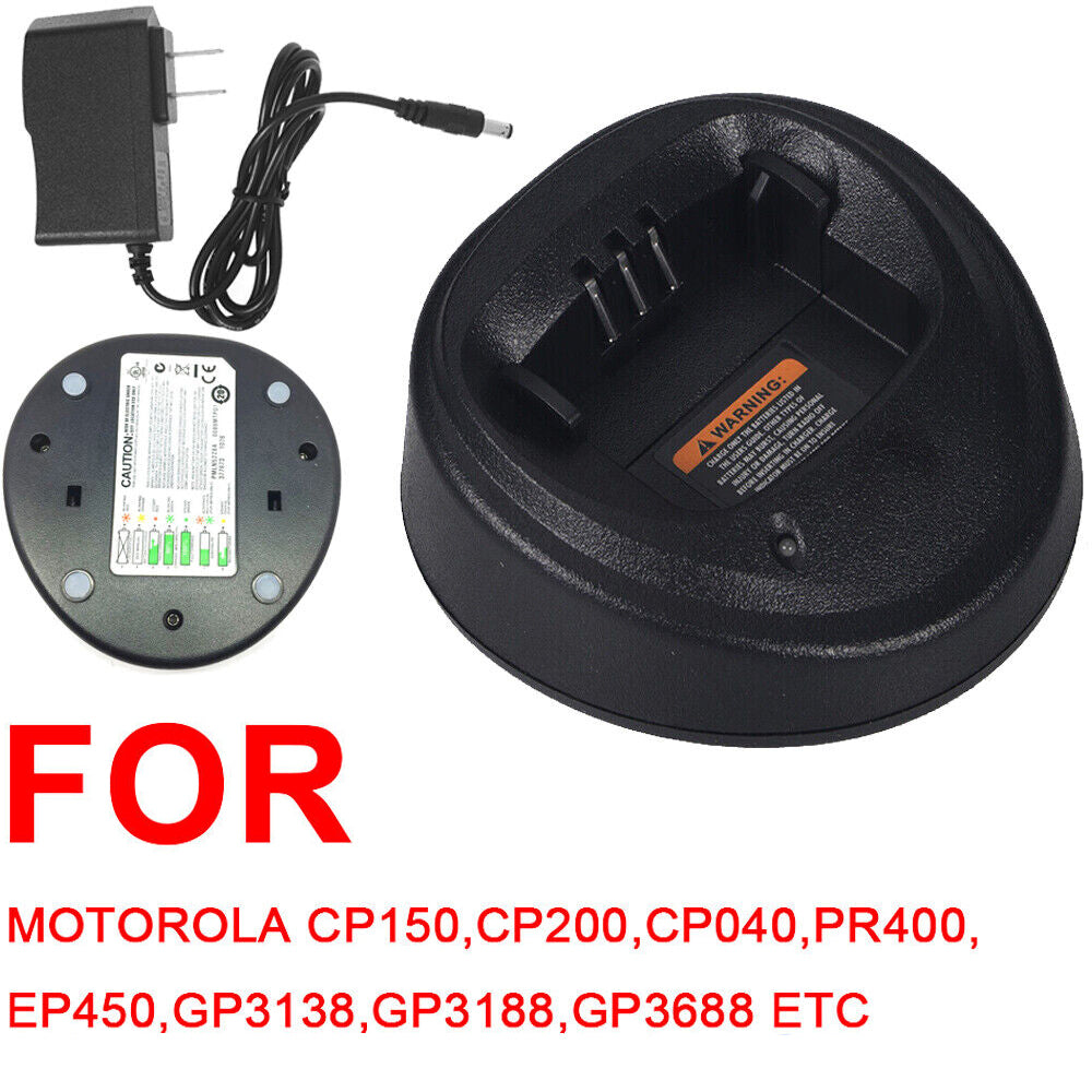 StoneSky Battery Charger for Motorola Radio Walkie Talkie PR400 CP150 CP200 EP450 DP1400