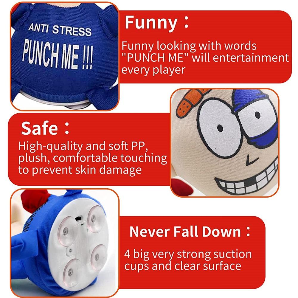 STONESKY  Punch Me Toy Electric Touch Plush Vent Doll Anti Stress Toy Stuffed Figure Doll