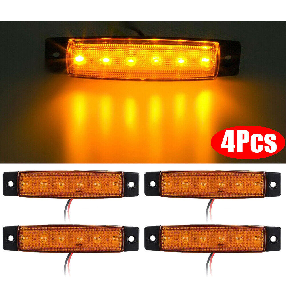 STONESKY 4Pcs LED Marine Boat Yellow Cabin Lights Courtesy Light Deck Stern Transom Lamp