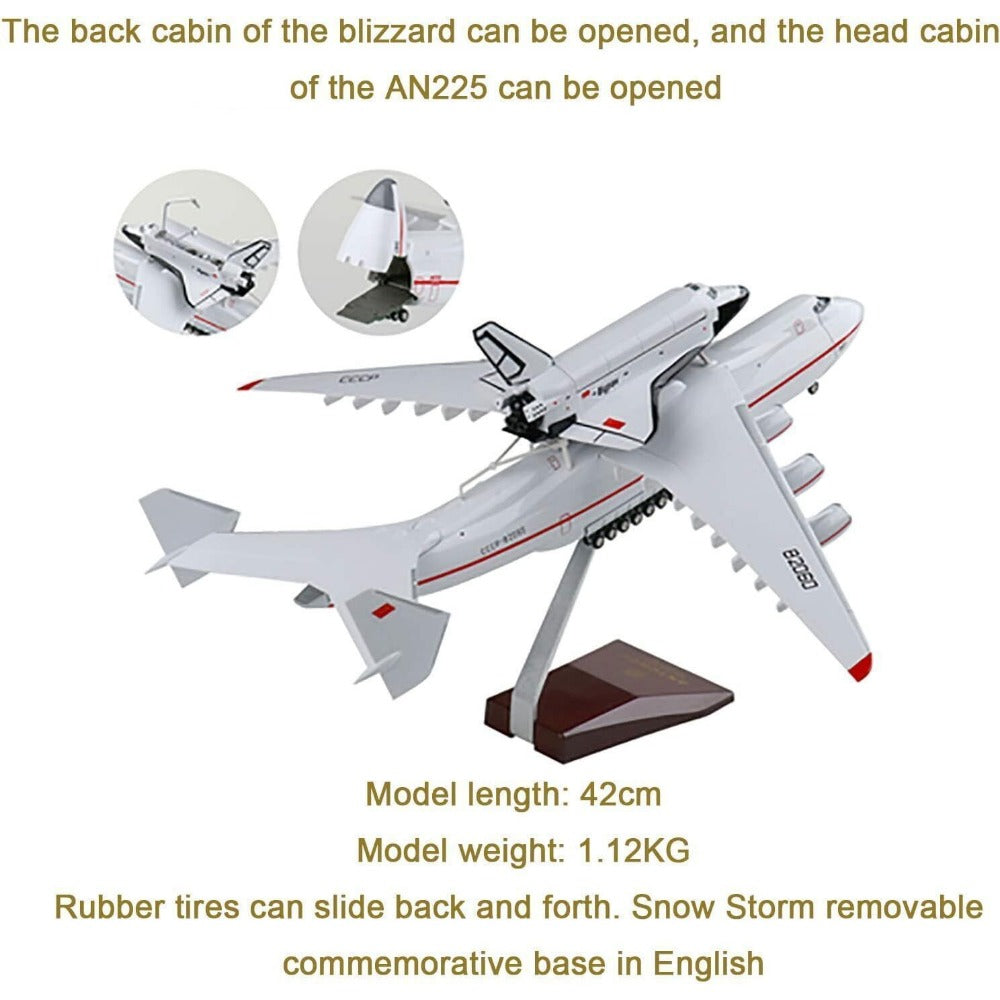 StoneSky 1/200 42cm Antonov An-225 CCCP Aircraft Strategic Transport Resin Plane Model US