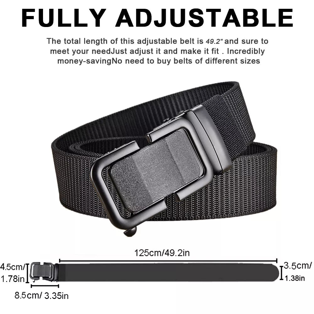 STONESKY Men's Casual Military Tactical Belt Security Adjustable Quick Release Belt