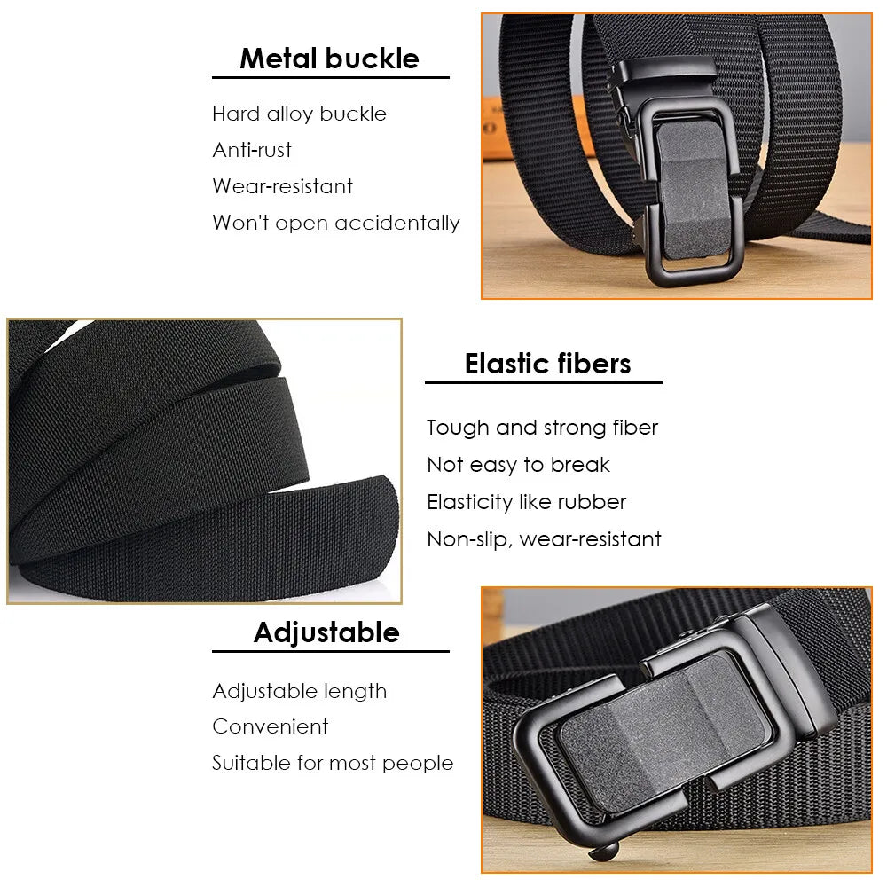 STONESKY Men's Casual Military Tactical Belt Security Adjustable Quick Release Belt