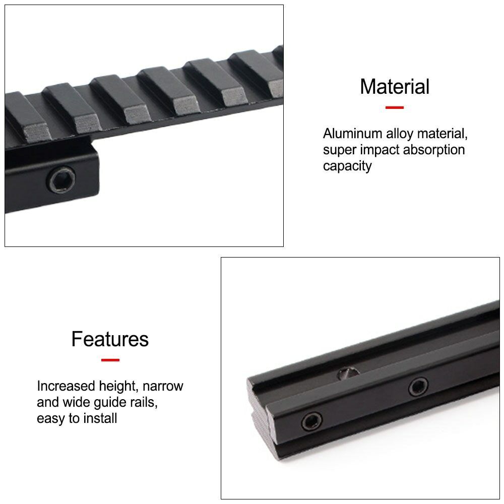 StoneSky Dovetail Extension Weaver Picatinny Adapter  Riser Rail 11mm to 20mm Mount Base