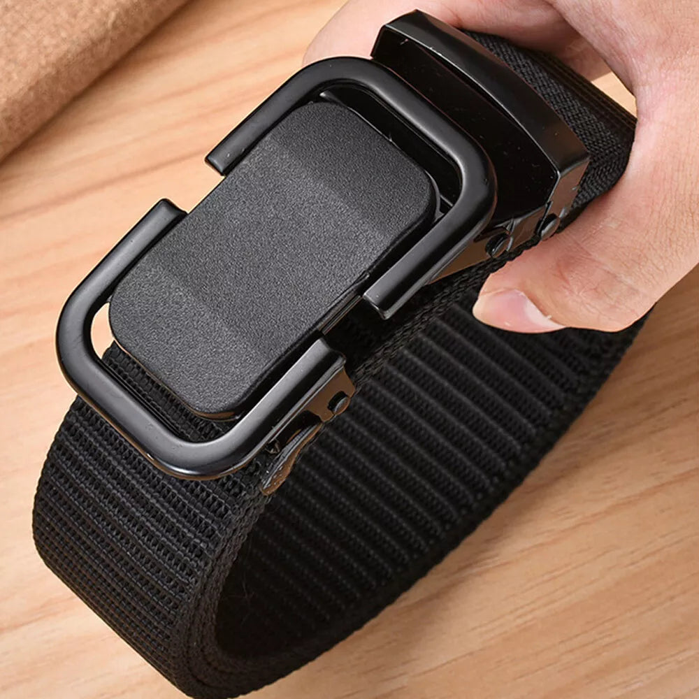 STONESKY Men's Casual Military Tactical Belt Security Adjustable Quick Release Belt
